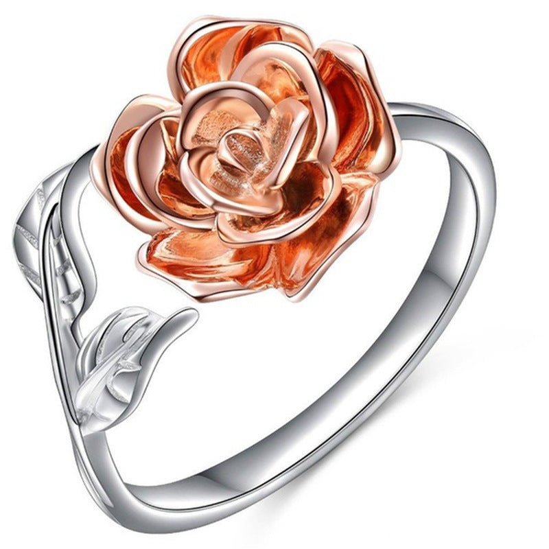 Rose open ring, side view