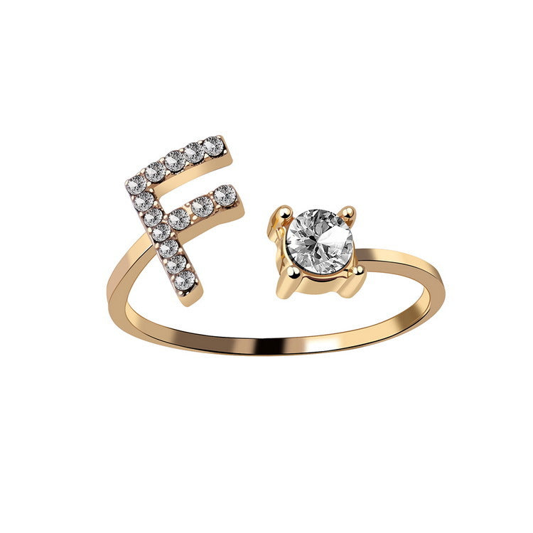Zirconia initial letter ring shown from above