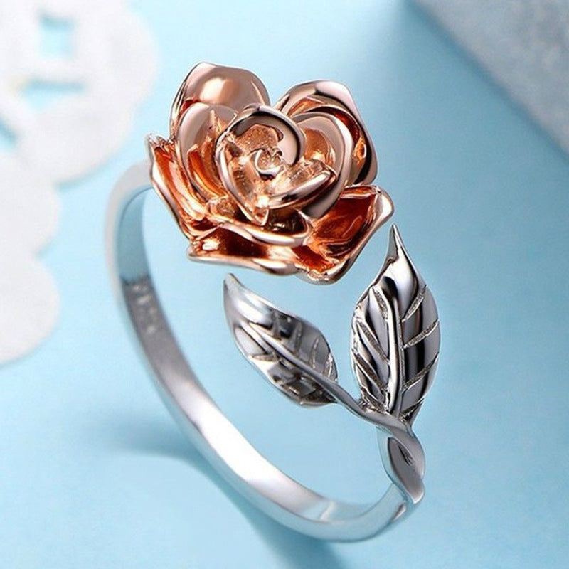 Rose open ring, alternate view