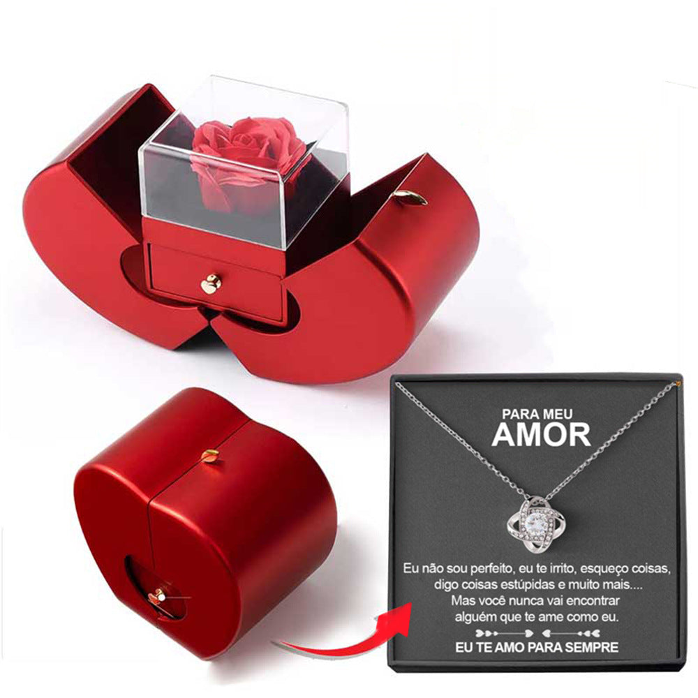Apple gift box set presented with a message card