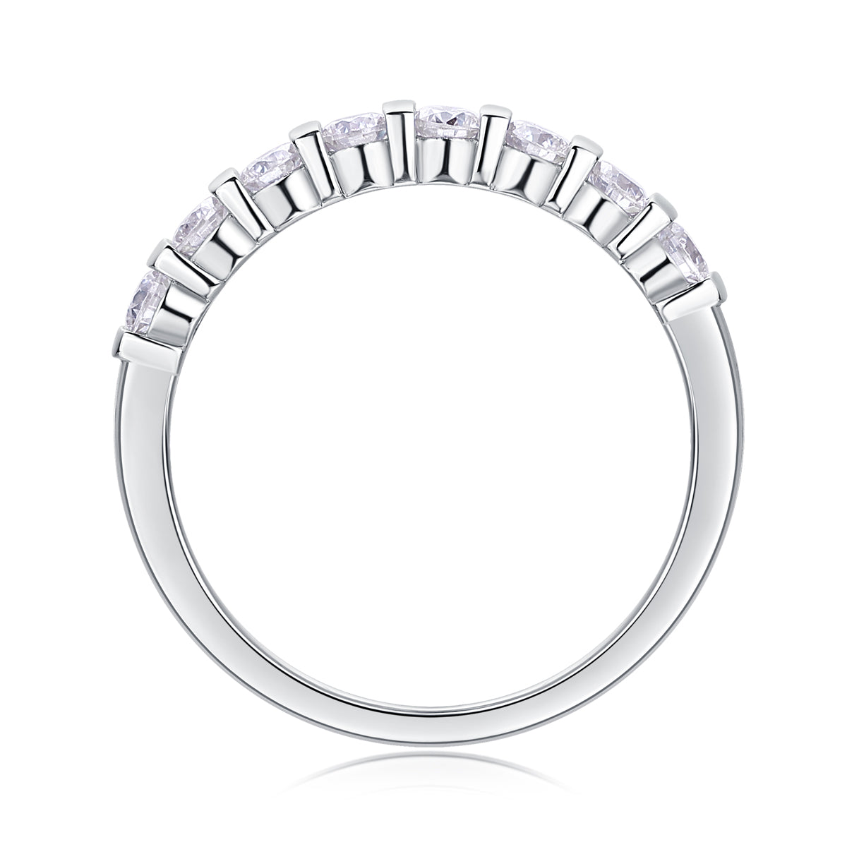 S925 silver moissanite ring, alternate view