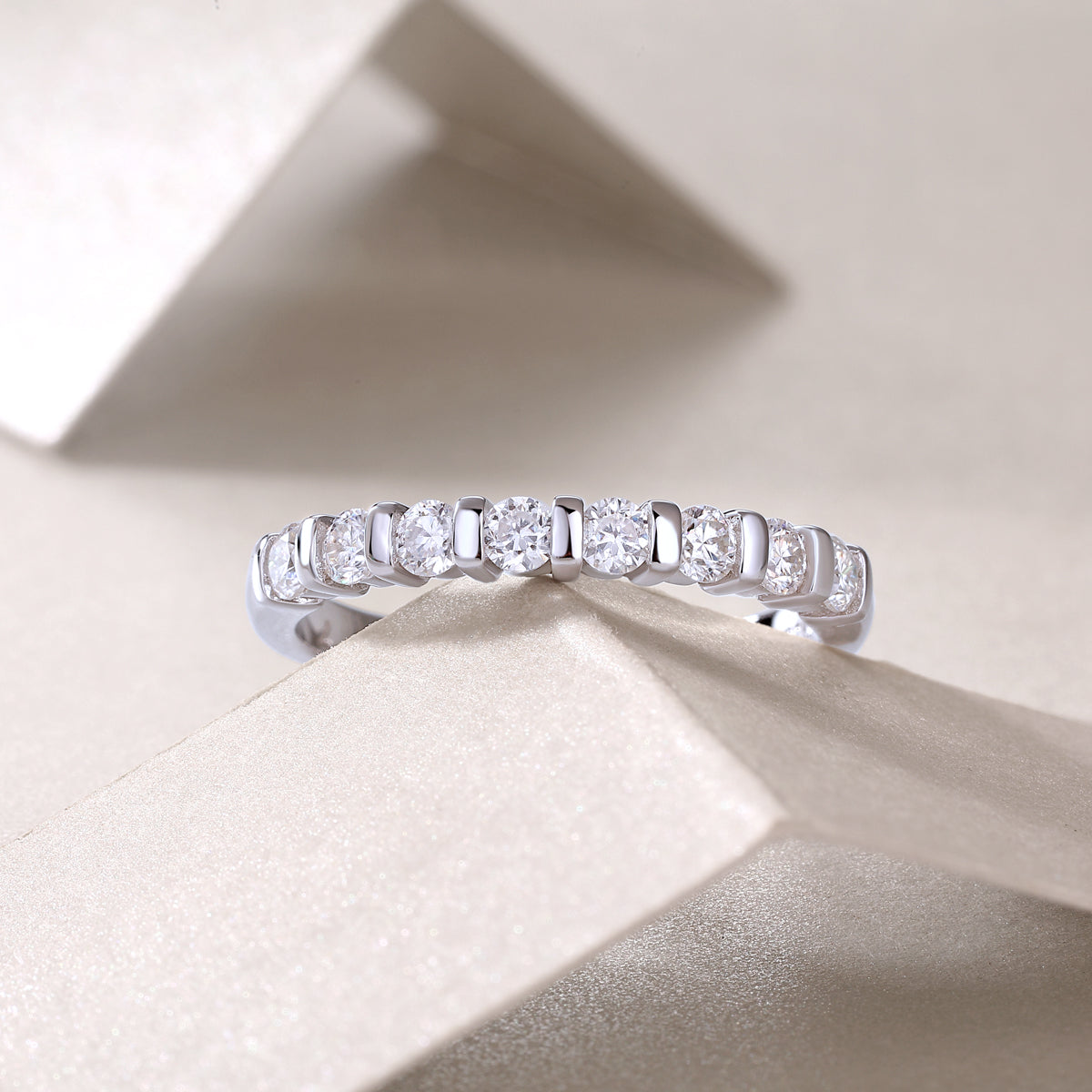 S925 silver moissanite ring
