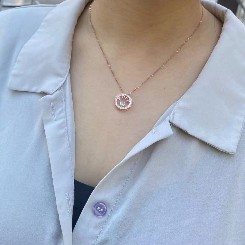 925 sterling silver zirconia pendant necklace in its gift box