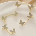 Butterfly Ear Clip and Hook Earrings