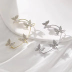 Butterfly Ear Clip and Hook Earrings