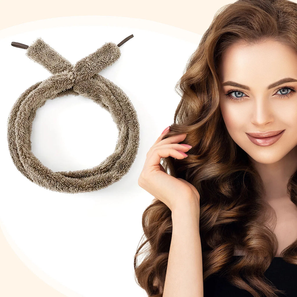 Two satin scrunchies included with the heatless curling rod set